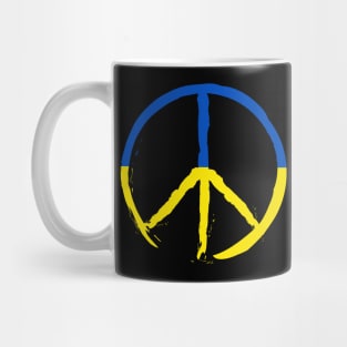 Ukraine Flag Peace Symbol Mug